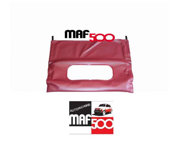 CAP19 Telo capote bordeaux con oblo ' Fiat 500 F L R