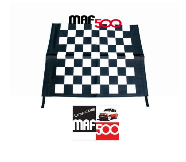 CAP022 Telo capote a scacchi bianco nero Fiat F L R