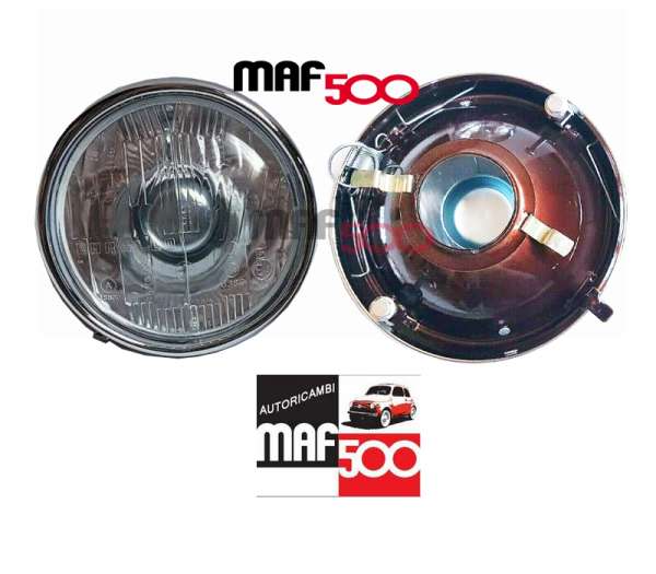 Faro anteriore completo di cerchio faro marca carello Fiat 500 F L R G