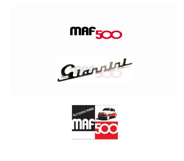 Fregio scritta cromata per cofano motore 17,3 x 3,3 Giannini Fiat 500