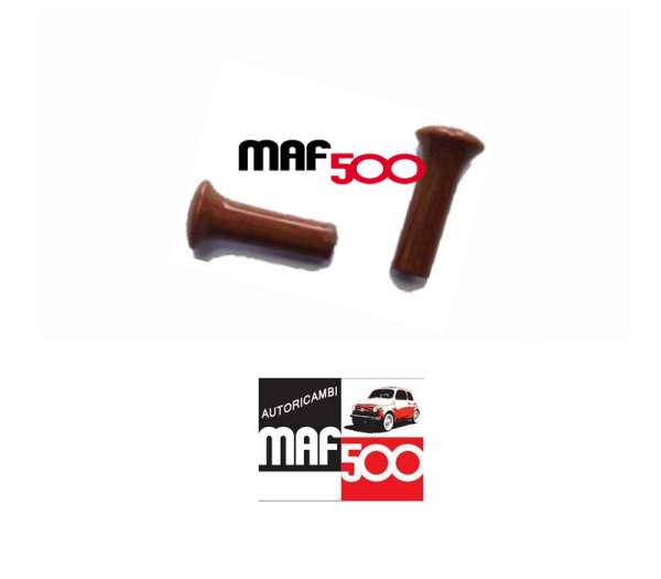 Coppia Pomello in legno per asta sicura serratura porta Fiat 500 F L R