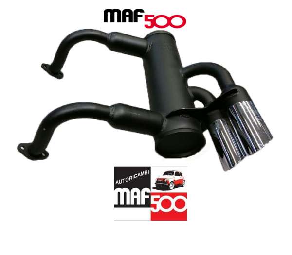 MAR029 Marmitta sportiva modello abarth a due scarichi Fiat 500 F L