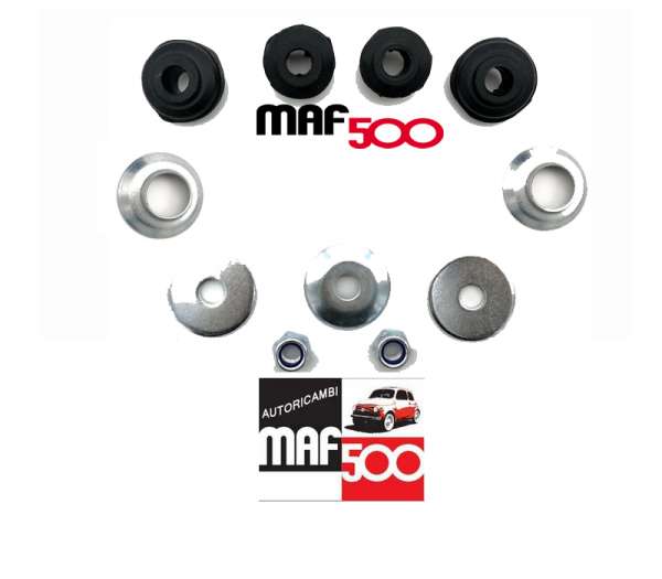 Kit completo gommini ammortizzatore anteriore tipo originale Fiat 500 epoca