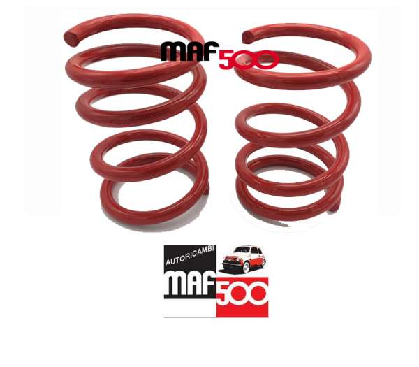 Coppia molle sospensione posteriore assetto sportivo 19 cm rosse Fiat 500