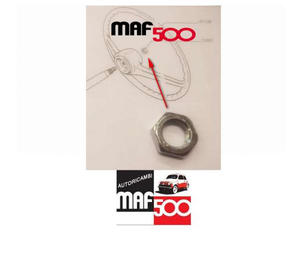 MST034 Dado fissaggio volante sterzo Fiat 500 N D F L R G