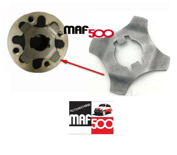Piastrina di sicurezza per giunto elastico semiasse Fiat 500 F L R