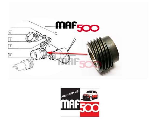 Ingranaggio su coppia conica accoppiamento rinvio contachilometri KM Fiat 500 R 126