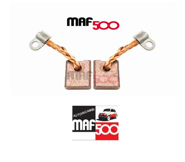 Coppia spazzole motorino avviamento Fiat 500 126