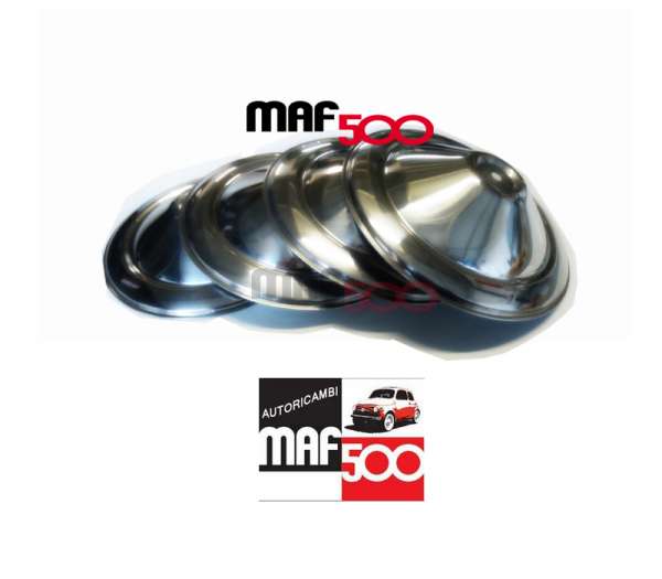 Kit 4 coppe ruota in acciaio inox Fiat 500 F