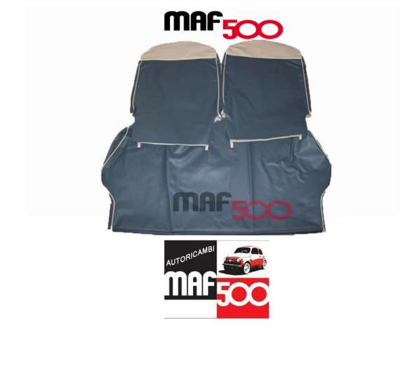 Kit tappezzeria fodere Blu Avio con Lunetta Avorio in vipla alta qualità Fiat 500 D Kit tappezzeria fodere Blu Avio con Lunetta Avorio in vipla alta qualità Fiat 500 D