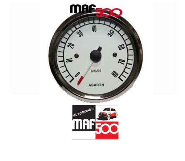 Strumento contagirii Bianco Abarth Ø 80 mm Fiat 500