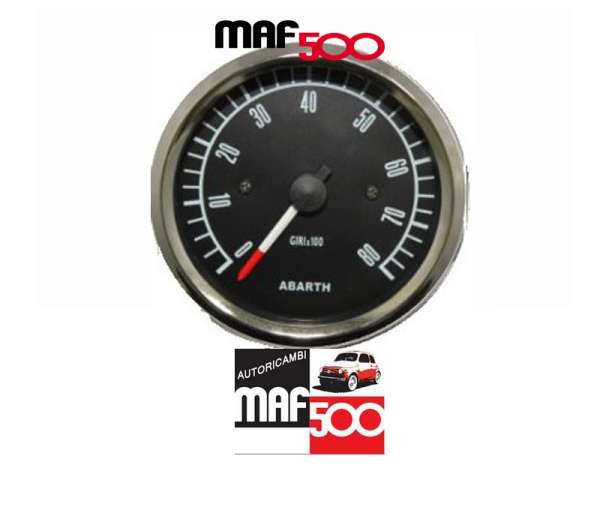 Strumento contagiri Nero Abarth Ø 80 mm Fiat 500