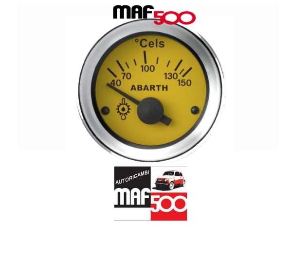 Strumento temperatura olio motore Giallo Abarth Ø 52 mm Fiat 500