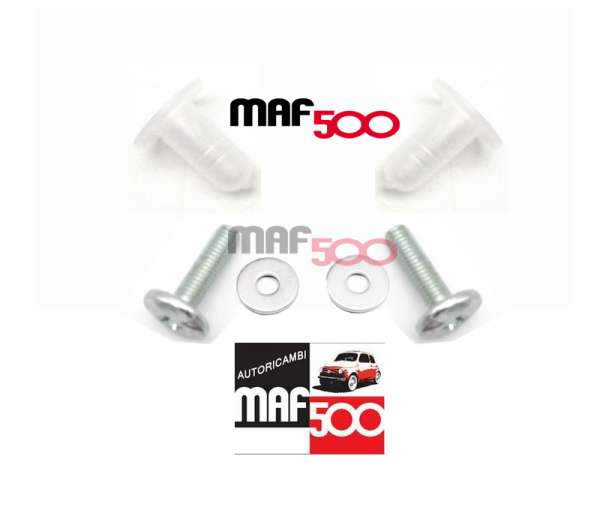 Kit due viti e sottovite con rondelle per fissaggio telaio deflettore esterno Fiat 500