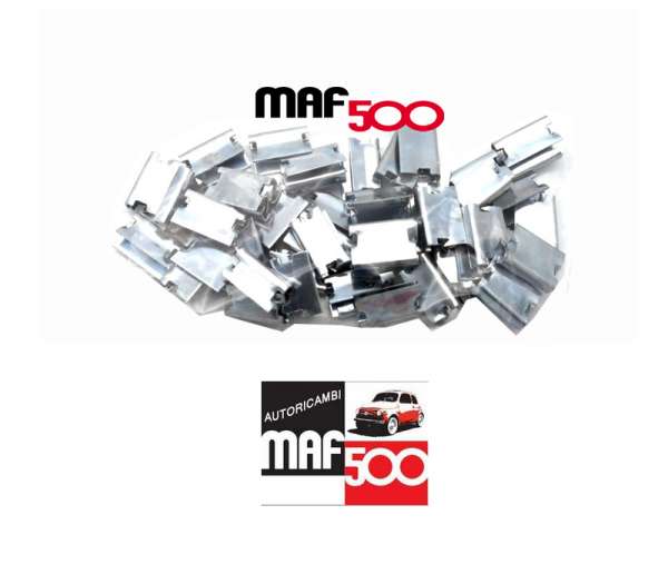 Kit 50 mollette zoppe fissaggio cornici raschiavetri porta Fiat 500