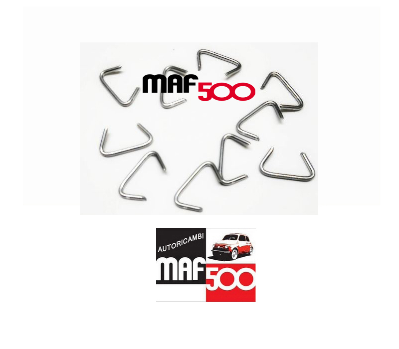 Kit 10 clips metalliche fissaggio tappezzeria su seduta posteriore Fiat 500