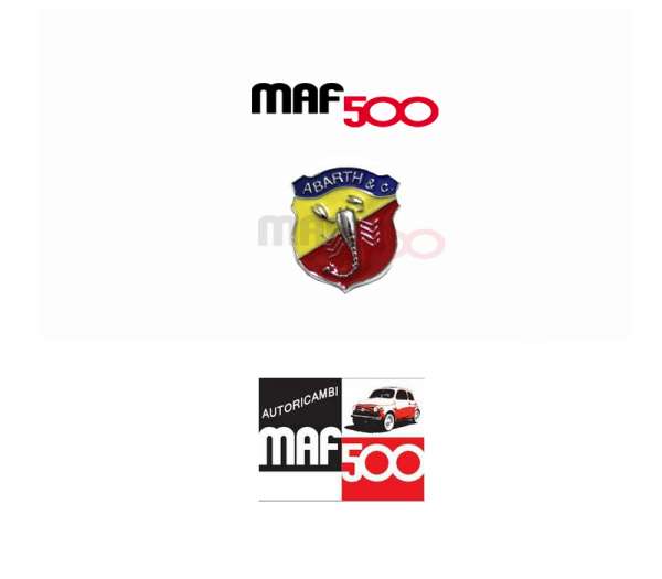 Fregio stemma Abarth 2,9 x 3,4 cm Fiat 500